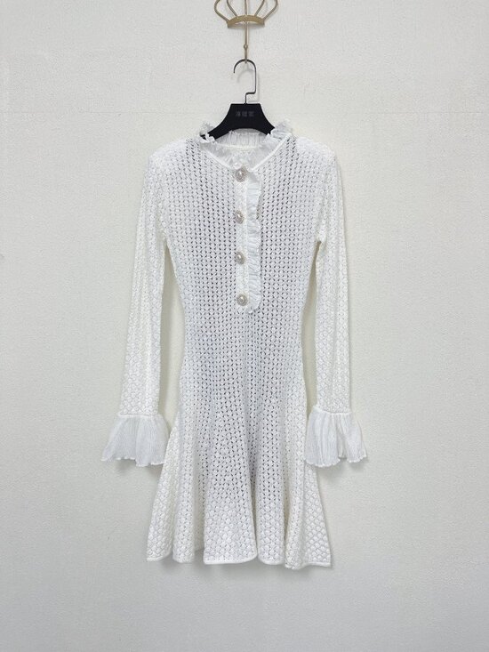 Self-Portrait white knit dress - Picture 13 of 14